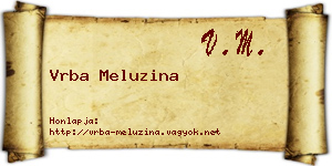 Vrba Meluzina névjegykártya