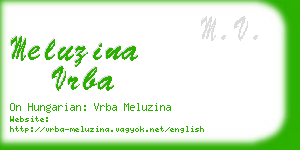 meluzina vrba business card